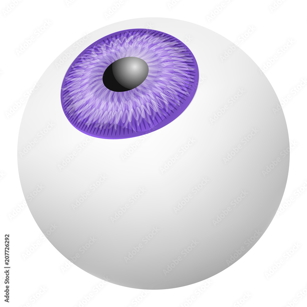 Up vision eyeball mockup. Realistic illustration of up vision eyeball vector mockup for web design isolated on white background Up vision eyeball mockup. Realistic illustration of up vision eyeball vector mockup for web design isolated on white background