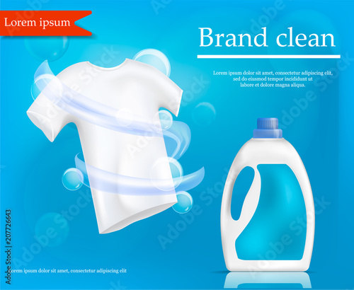 Brand clean concept background. Realistic illustration of brand clean vector concept background for web design
