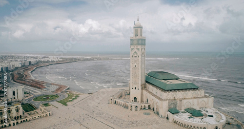 The Hassan II Mosque or Grande Mosquée Hassan II is a mosque in Casablanca, Morocco. photo