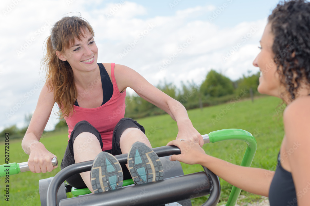 Obraz premium workout with personal coach
