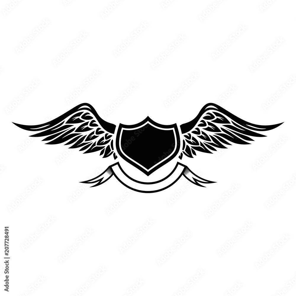 Obraz premium Shield Design With wing