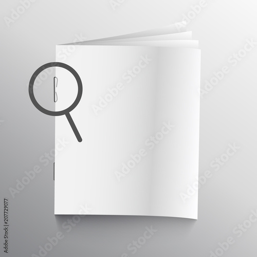 book or magazine mockup with staple pin