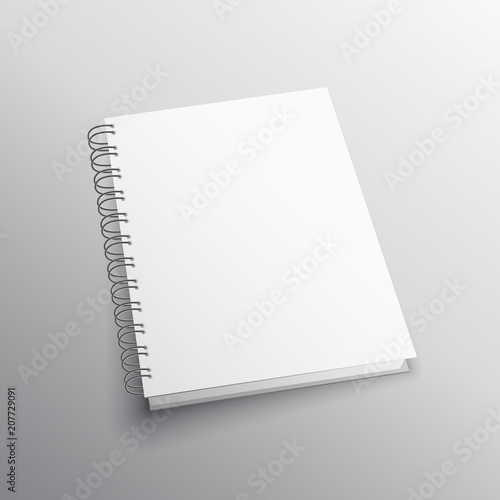 double loop binding book mockup template