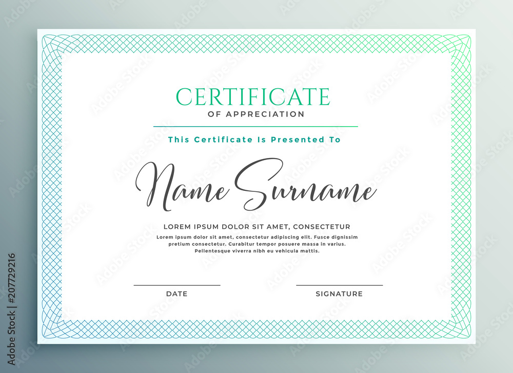certificate of appreciation template design - obrazy, fototapety, plakaty 