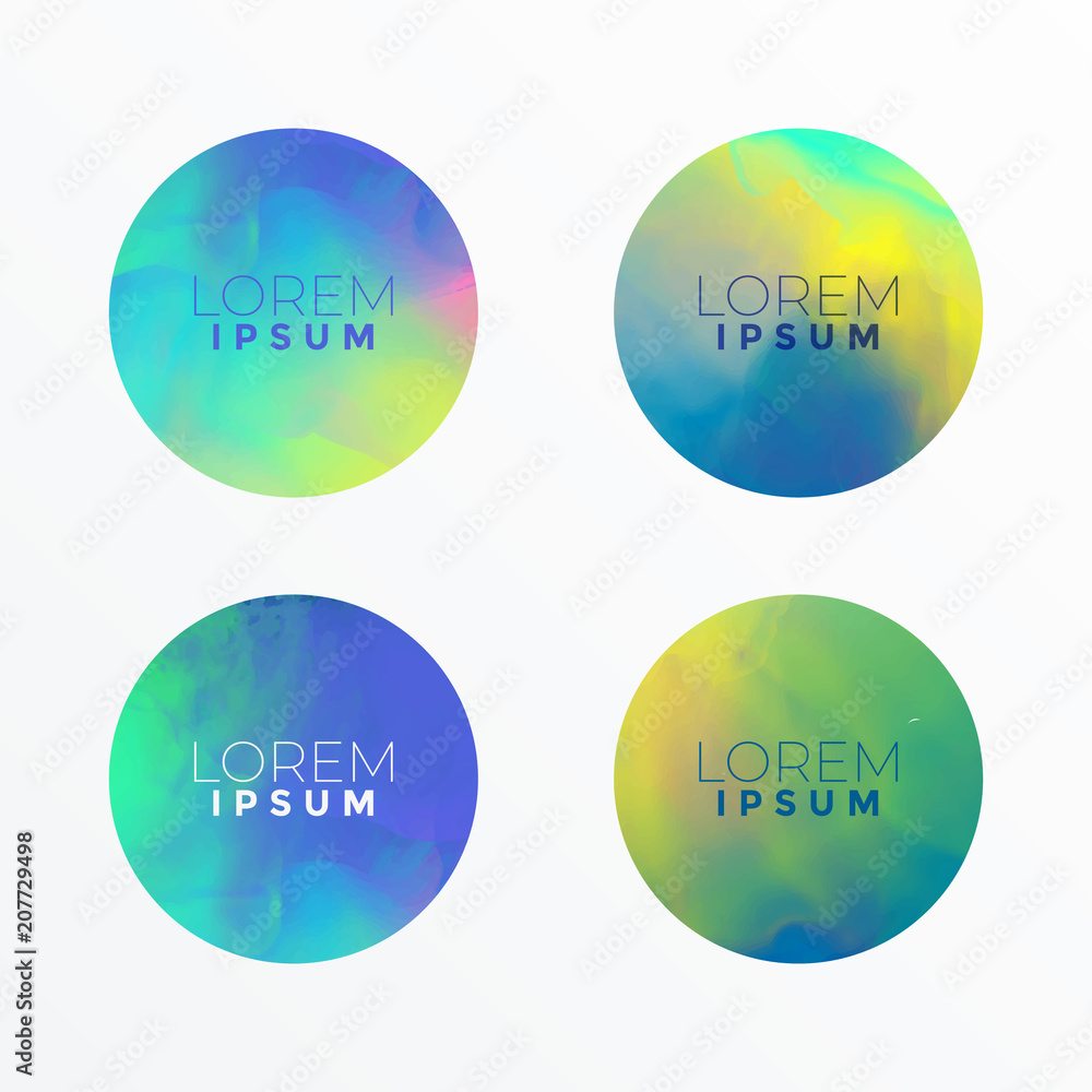 abstract modern circle colorful frame