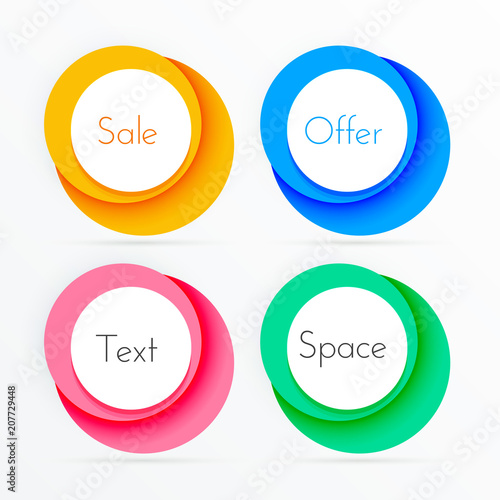 coloful circle frames with copyspace