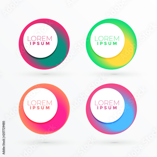 colorful circle abstract banner with text space