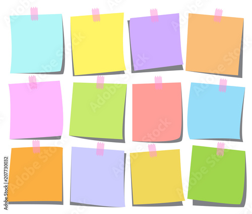 colorful note paper