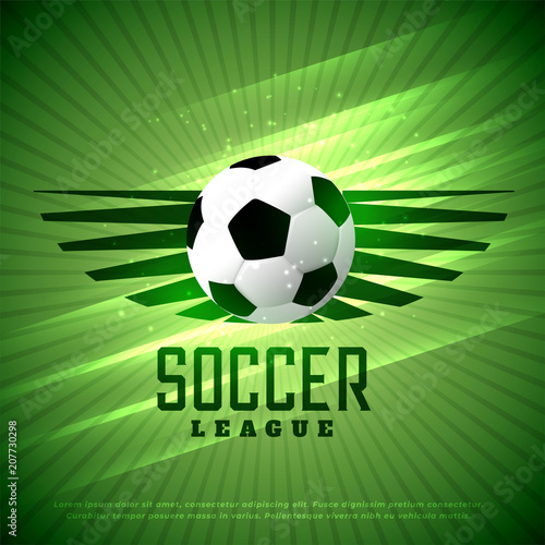 soccer league flyer design sports background