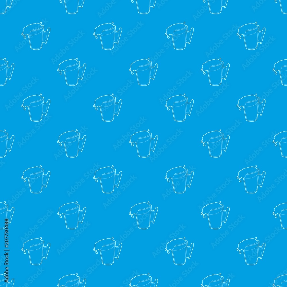 Beer pattern vector seamless blue repeat for any use Beer pattern vector seamless blue repeat for any use