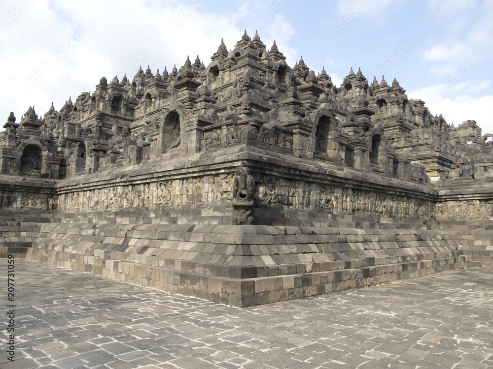 Fototapeta premium Borobodur temple in Java Indonesia