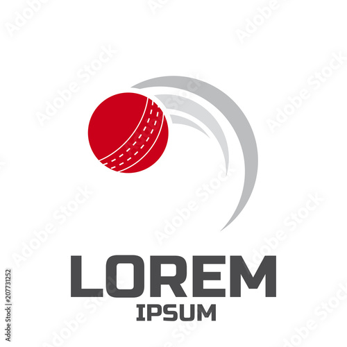 Cricket sport vector logo design template