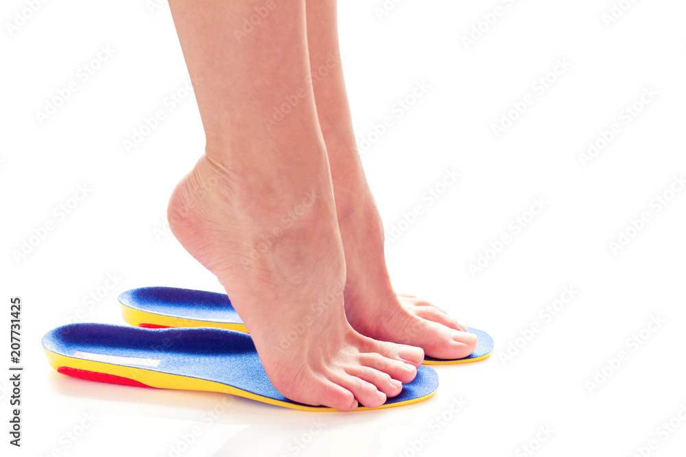 orthopedic insoles and female feet orthopedic insoles and female feet