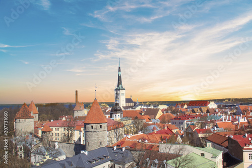 Beautiful view of the Kik-in-de-Kk Tower in Tallinn, Estonia on a sunny day