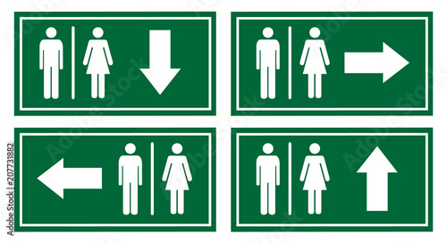 toilet signage vector set
