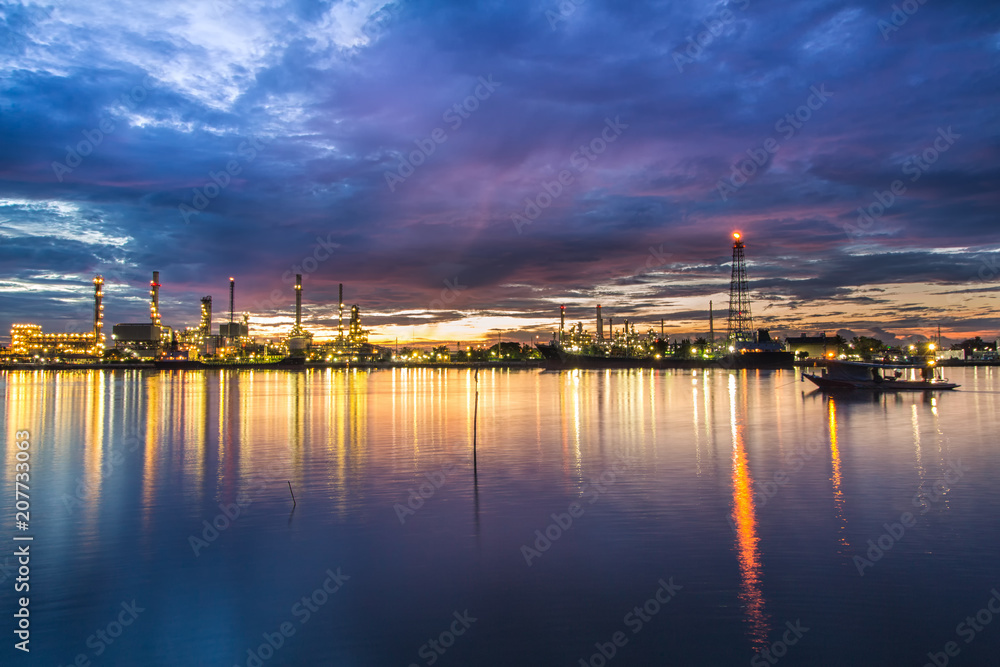 Fototapeta premium The landscape of building and structure to petroleum industry.