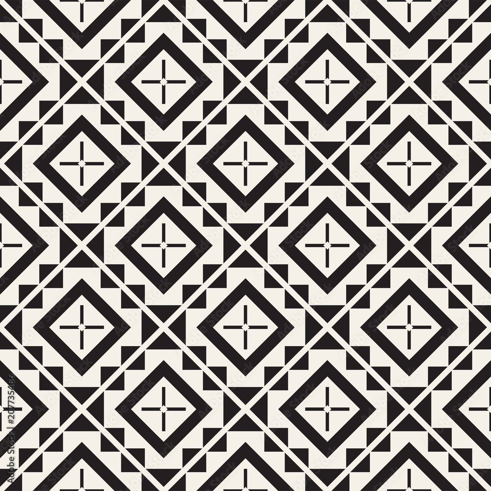 Seamless surface geometric design. Repeating tiles ornament background. Vector shapes pattern Seamless surface geometric design. Repeating tiles ornament background. Vector shapes pattern