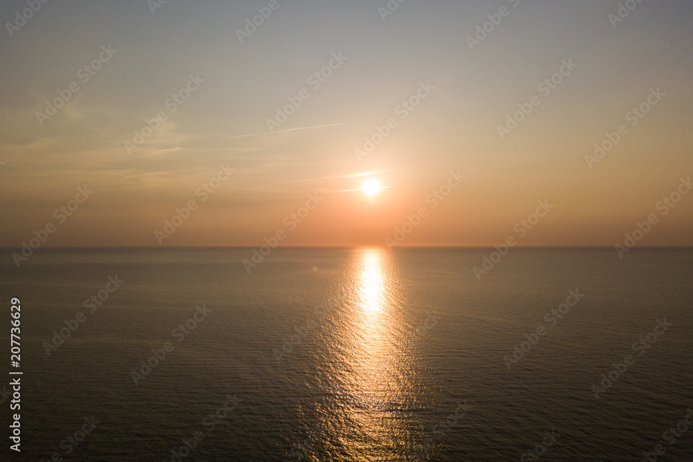 Fototapeta premium sea sunset aerial