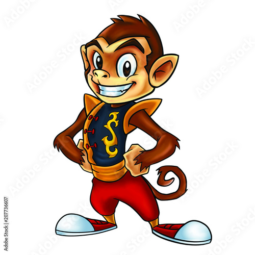 Titi Monkey Mascot Design Vector