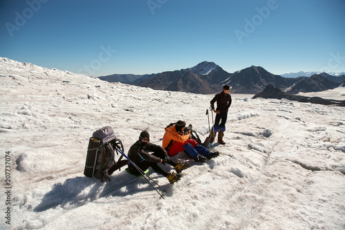 hikers in the mountain