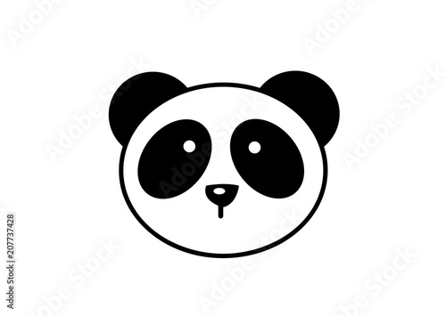 Fototapeta Naklejka Na Ścianę i Meble -  Cute animal panda logo design