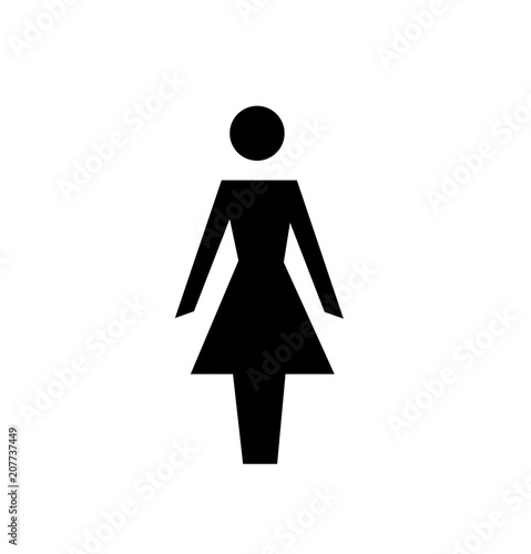 Vector woman icon. Sign design