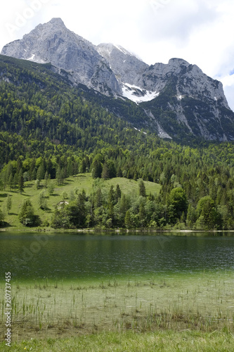 beautiful mountain lake in the german alps