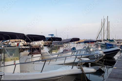 sfondo con barche in porto a Santa Maria di Leuca,Lecce-Salento
