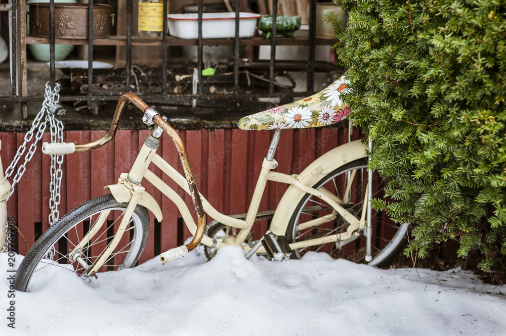 Bike sidelined by snow