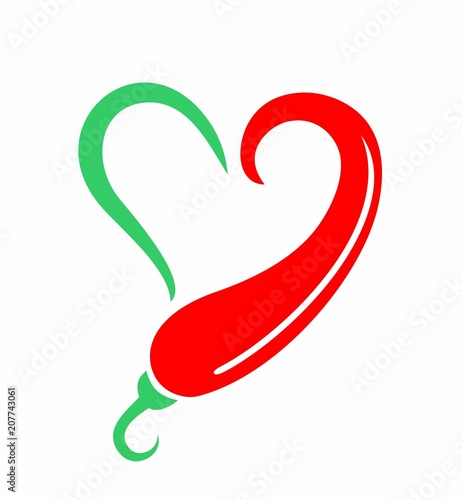 hot chilli heart icon 