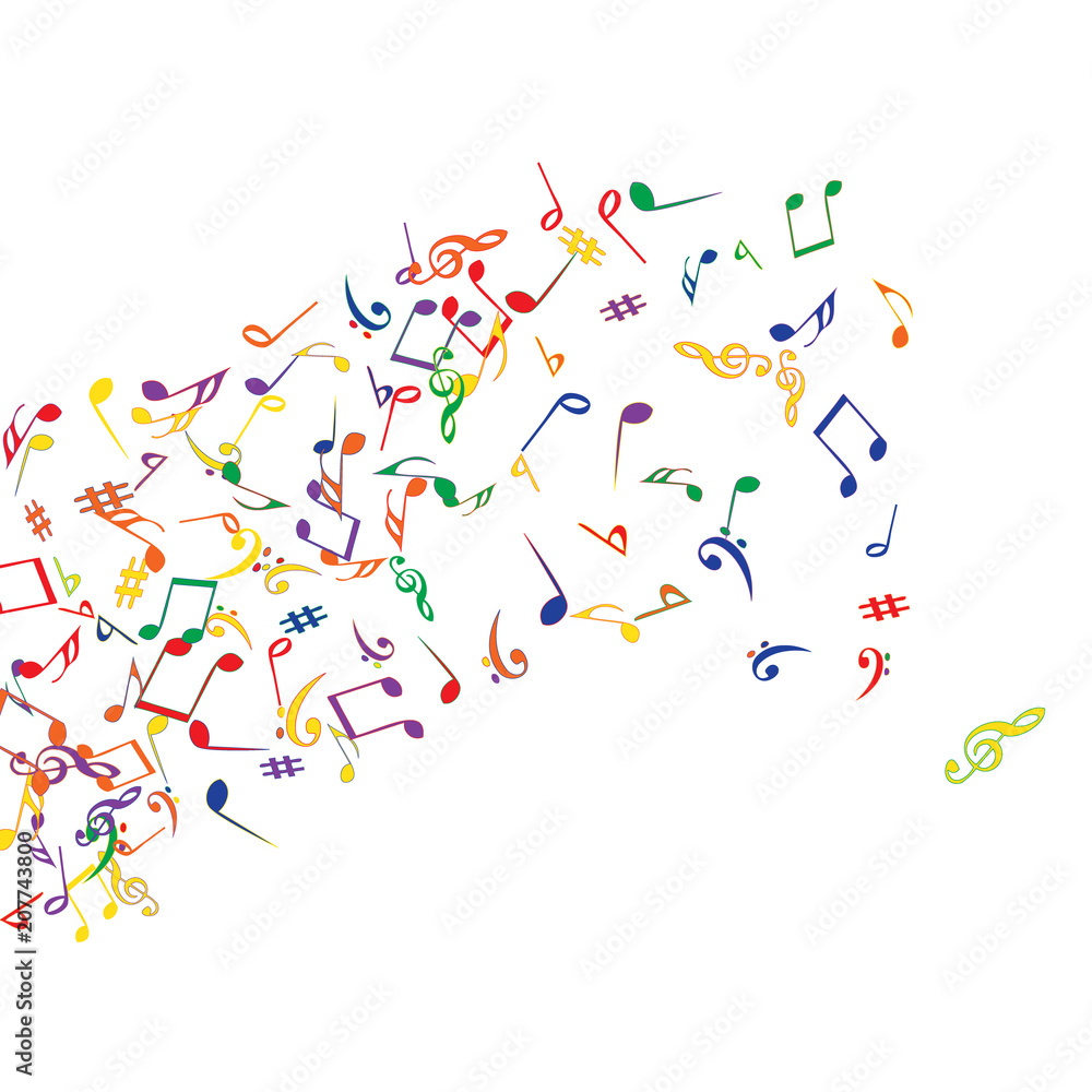 Musical Signs. Modern Background with Notes. Vector Element for Musical Poster, Banner, Advertising, Card. Minimalistic Simple Background. Musical Signs. Modern Background with Notes. Vector Element for Musical Poster, Banner, Advertising, Card. Minimalistic Simple Background.