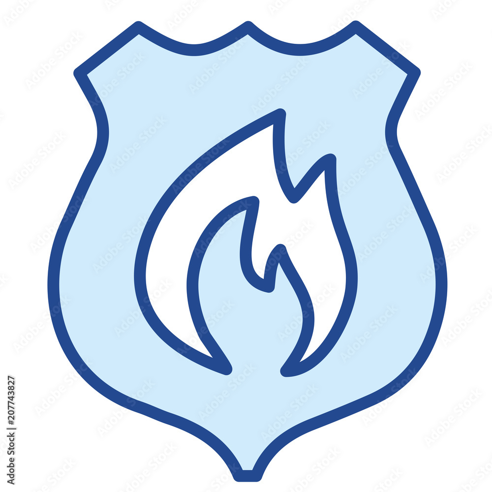 Feuerwehrabzeichen Vector Icon Illustration Feuerwehrabzeichen Vector Icon Illustration
