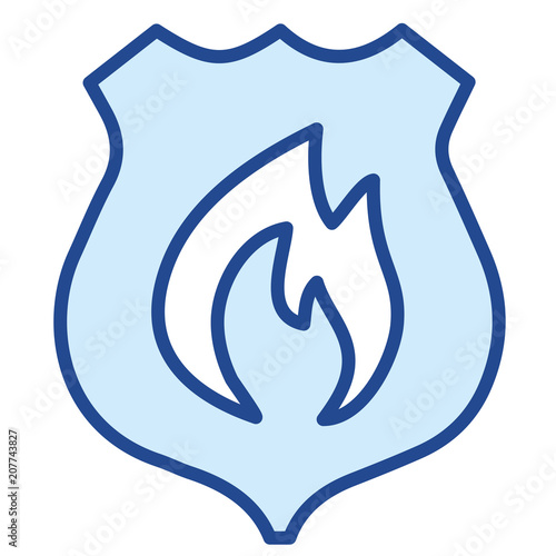 Feuerwehrabzeichen Vector Icon Illustration
