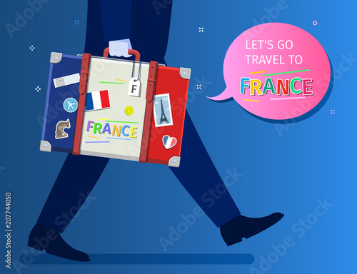 Concept of travel or studying French.