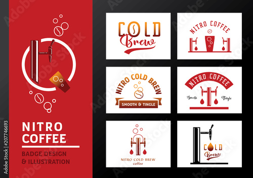 nitro coffee badge  design and illustration