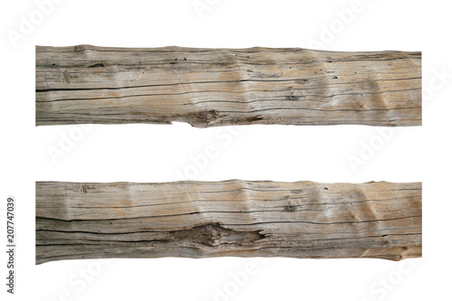 old Wooden pole object 2 style isolate on white background