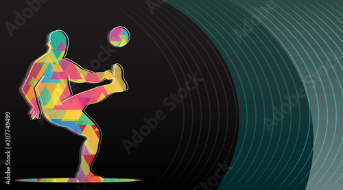 Illustration of football player in action