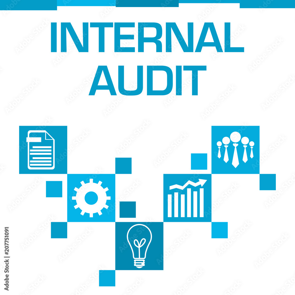 Internal Audit Blue Squares Symbols Internal Audit Blue Squares Symbols