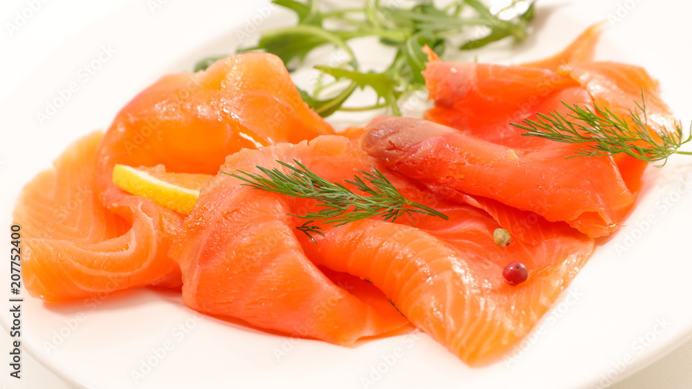 smoked salmon and lemon