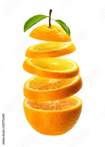 Floating orange slice