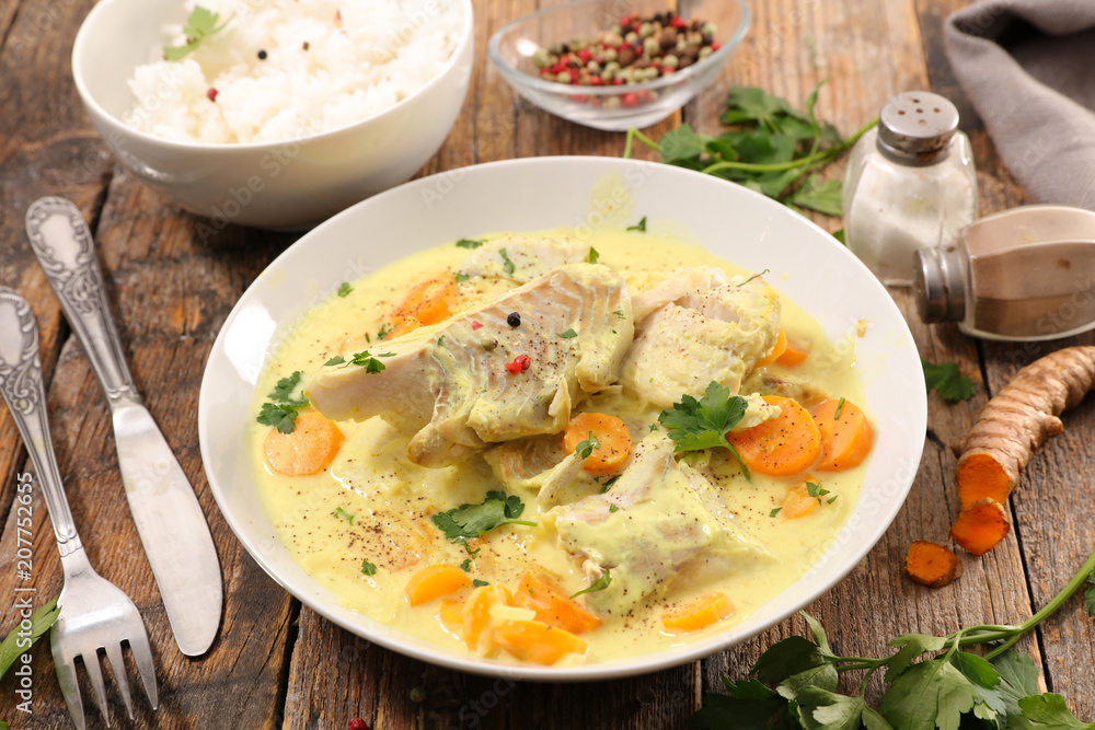 fish stew with cream and carrot fish stew with cream and carrot