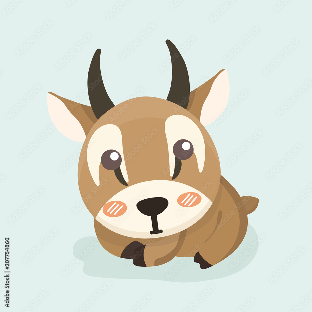 Cute cartoon antelope. Cute cartoon antelope.