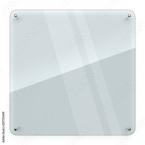 Protection Glass Plate Fastened to Wall