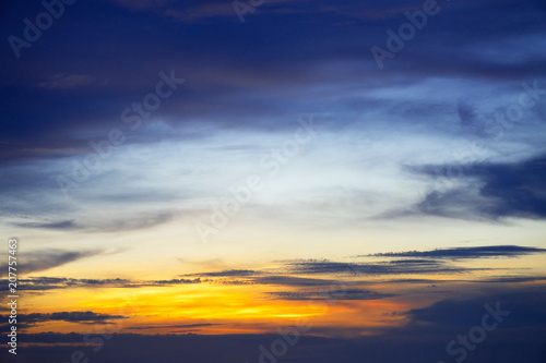 Fototapeta Naklejka Na Ścianę i Meble -  colorful sky  twilight sky after sunset with clouds for background .