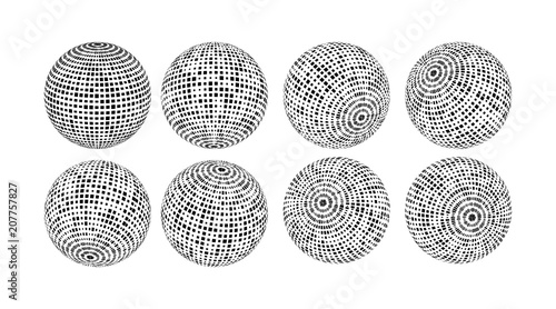 Abstract halftone 3D spheres.