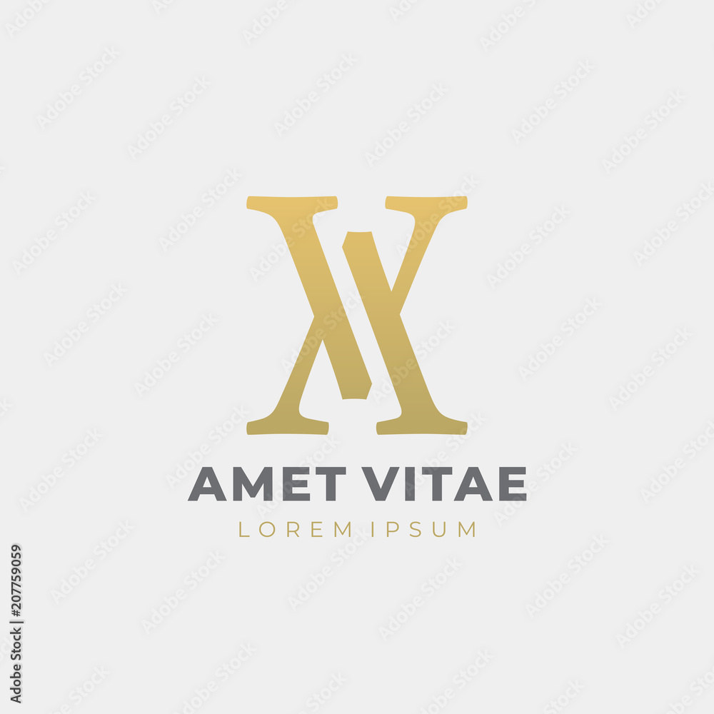Premium AV or VA letters logo design. Creative elegant curve vector logotype. Luxury linear creative monogram. Combined letters A and V. Premium AV or VA letters logo design. Creative elegant curve vector logotype. Luxury linear creative monogram. Combined letters A and V.