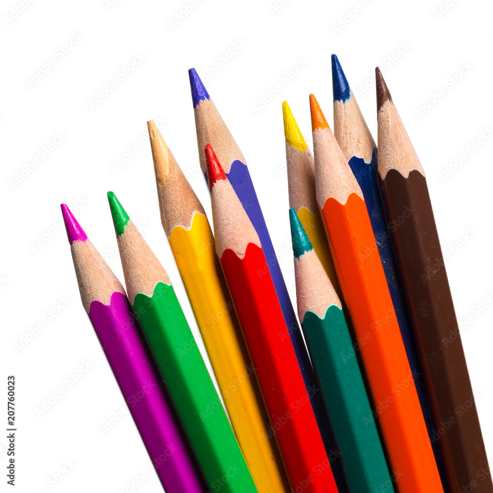 macro shot of color pencil pile pencil macro shot of color pencil pile pencil