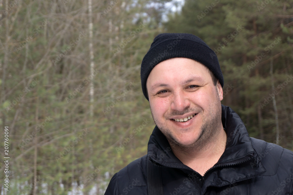 portrait of an angry Caucasian man in the woods . portrait of an angry Caucasian man in the woods .