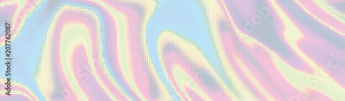 Abstract vector halftone vector, with pastel colors inspired from the 80s 90s aesthetics. Holographic halftone design.