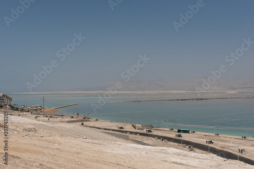 Deserted landscape of Dead Sea, Israel